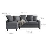 Outlet - Tracy Corner Sofa - Oatmeal Linen - Image 5