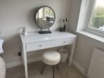 Stevie White Dressing Table with Drawers - Image 2