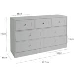 Stevie Wardrobe & Drawers Set - Grey - Image 11