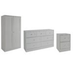 Stevie Wardrobe & Drawers Set - Grey - Image 8