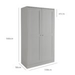 Stevie Wardrobe & Drawers Set - Grey - Image 9