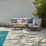 Thea Garden Corner Sofa Set with Grey Parasol - Image 8