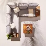 Thea Garden Corner Sofa Set with Grey Parasol - Image 4