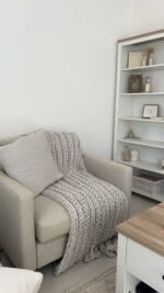 Ava Sand Armchair - Pale Oak Legs - Image 4