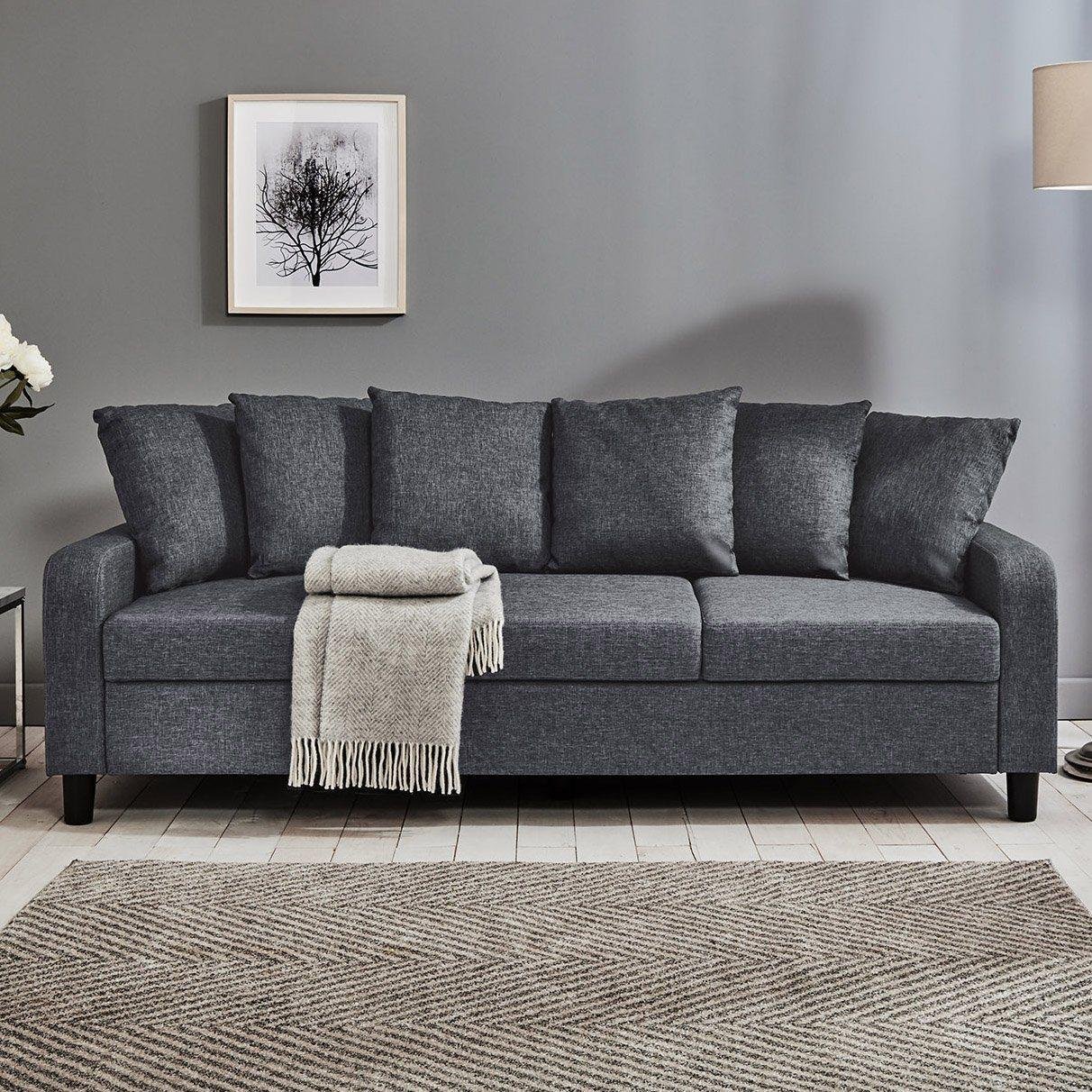 tracy-3-seater-sofa-grey-linen-laura-james-1 Tracy 3 Seater Sofa - Grey Linen with Black Legs