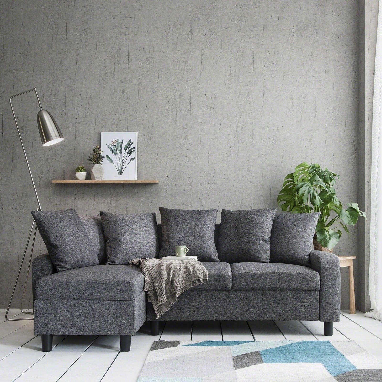 tracy-corner-sofa-grey-linen-laura-james-1 Tracy Corner Sofa - Grey Linen with Black Legs