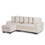 Tracy Corner Sofa - Oatmeal Linen with Black Legs - Image 4