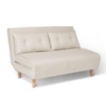 Una 2 Seater Double Sofa Bed - Oatmeal Linen - Image 9
