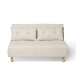 Una 2 Seater Double Sofa Bed - Oatmeal Linen - Image 10