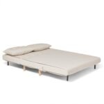 Una 2 Seater Double Sofa Bed - Oatmeal Linen - Image 12