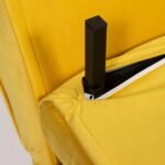 Outlet - Una Double Sofa Bed - Yellow - Velvet - Image 6