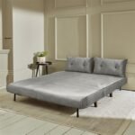Outlet - Una Double Sprung Sofa Bed - Grey - Velvet - Image 3