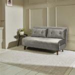 Outlet - Una Double Sprung Sofa Bed - Grey - Velvet - Image 2