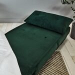 Una Single Sofa Bed - Green Velvet - Image 8
