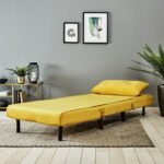 Una Single Sofa Bed - Yellow Velvet - Image 4