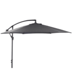 Wick Rattan Garden Sofa Set with Grey Parasol - Light Grey - Image 9