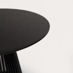 Willow Black Dining Table Set - 4 Seater - Freya Blue Dining Chairs - Black Oak Legs - Image 5