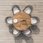 Willow 6 Seater Round Wooden Garden Set with 6 Hali Natural Rope Chairs & Round Grey Parasol - Image 9