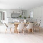 Willow Pale Oak  Dining Table Set - 6 Seater - Freya Sand Dining Chairs - Whitewash Legs - Image 2