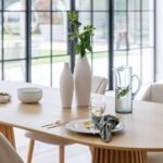 Willow Pale Oak  Dining Table Set - 6 Seater - Freya Sand Dining Chairs - Whitewash Legs - Image 3