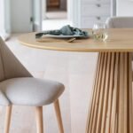 Willow Pale Oak  Dining Table Set - 6 Seater - Freya Sand Dining Chairs - Whitewash Legs - Image 4
