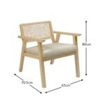 Outlet - Willow Armchair Pale Oak - Image 6