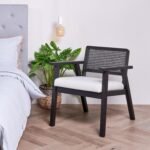 Willow Armchair Stained Black - Image 2