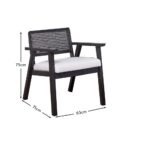 Willow Armchair Stained Black - Image 5