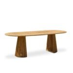 Willow 6 Seater Wooden Garden Dining Set with 6 Hali Natural Rope Chairs - Image 10