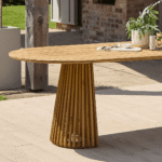 Willow 6 Seater Wooden Garden Dining Set with 6 Hali Natural Rope Chairs - Image 8