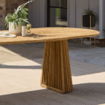 Willow 6 Seater Wooden Garden Dining Set with 6 Hali Natural Rope Chairs - Image 9