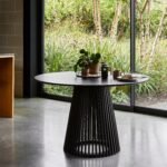 Willow Black Round Dining Table
