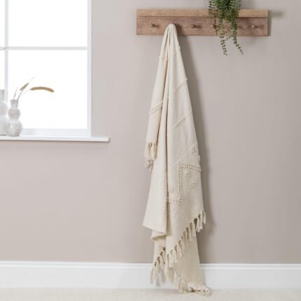 Willow Wooden Coat Rack with Shelf - Whitewash