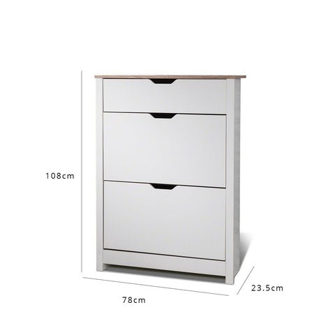 Windsor Shoe Cabinet - 3 Door - Grey 1 Windsor Shoe Cabinet - 3 Door - Grey