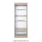 Blakely White & Light Oak 2 Door 2 Drawer Wardrobe - Image 7