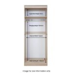 Asher Light Oak 2 Door Double Wardrobe - Image 3