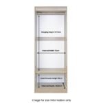 Moreno Rustic Oak 2 Door 2 Drawer Double Wardrobe - Image 4