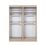 Bellamy Tall 4 Door 2 Central Mirrored Wardrobe - Image 4