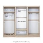 Bramham Grey Tall 6 Door 2 Mirror Wardrobe - Image 7