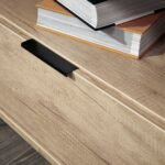 Asher Light Oak 2 Door 1 Drawer Wide TV Unit with Black Legs - Image 4