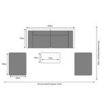 Rattan Multipositional Lounge Set with Console - Image 18