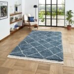 Willow Shaggy Tasselled Diamond Rug - Image 4