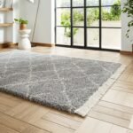 Willow Shaggy Tasselled Diamond Rug - Image 40