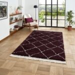 Willow Shaggy Tasselled Diamond Rug - Image 61