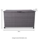 Charcoal Weave 645L Cushion Storage Box with Gas Lift - Image 14