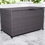 Charcoal Weave 645L Cushion Storage Box with Gas Lift - Image 3