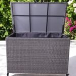 Charcoal Weave 645L Cushion Storage Box with Gas Lift - Image 5