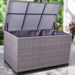 Charcoal Weave 645L Cushion Storage Box with Gas Lift - Image 6