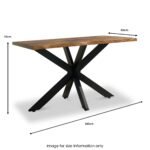 Carrow 140cm Mango Wood Dining Table - Image 4