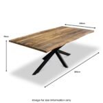 Carrow 200cm Mango Wood Dining Table - Image 3